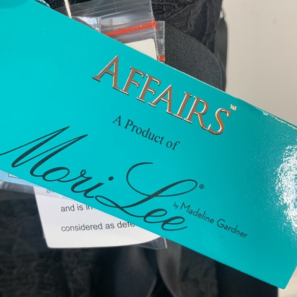 Affairs by Mori Lee Strapless Black Lace Dress 31002 New with tag Sz 16 - Picture 9 of 15